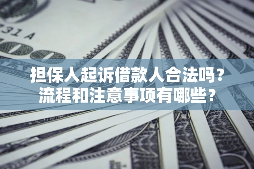济南担保人起诉借款人合法吗？流程和注意事项有哪些？