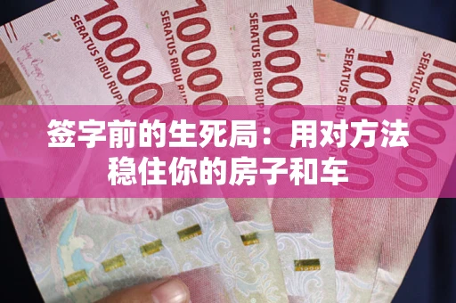 济南签字前的生死局：用对方法稳住你的房子和车