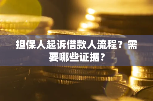 济南担保人起诉借款人流程？需要哪些证据？