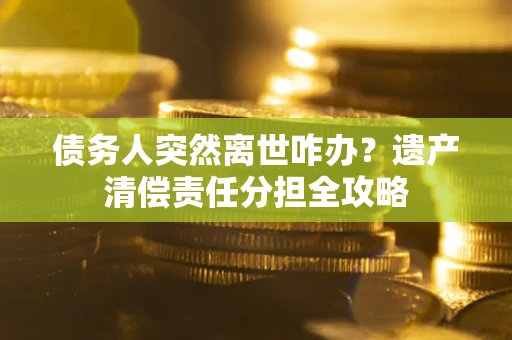 济南债务人突然离世咋办？遗产清偿责任分担全攻略