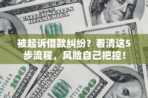 济南被起诉借款纠纷？看清这5步流程，风险自己把控！